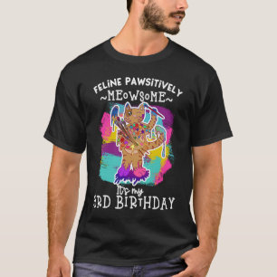 Dritter Geburtstag Paint Cat Artist Zitat Dritter T-Shirt