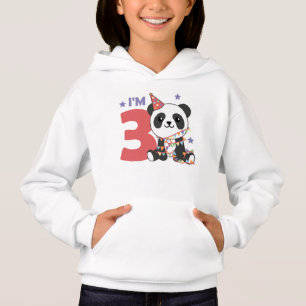 Dritter Geburtstag Panda für Kinder 3 Jahre Hoodie