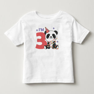Dritter Geburtstag Panda für Kinder 3 Jahre Kleink Kleinkind T-shirt
