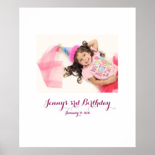 Dritter Geburtstag von Kleinkindern 3. Anmeldung i Poster