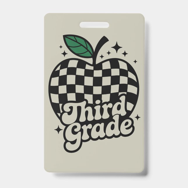 Dritter Lehrer der dritten Klasse zurück zur Schul Ausweis (Vorderseite)