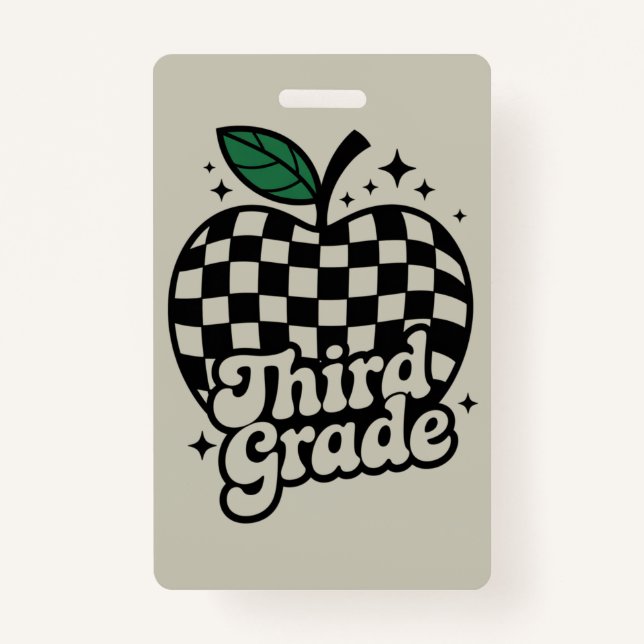 Dritter Lehrer der dritten Klasse zurück zur Schul Ausweis (Vorderseite)