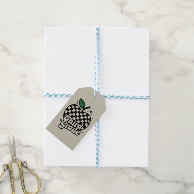 Dritter Lehrer der dritten Klasse zurück zur Schul Geschenkanhänger (Mit Garn)