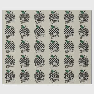 Dritter Lehrer der dritten Klasse zurück zur Schul Geschenkpapier