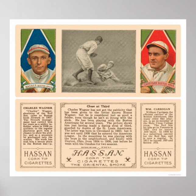 Dritter Red Sox Baseball 1912 stehlen Poster (Vorne)