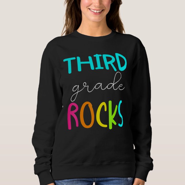 Dritter Stufe Rocks Team 3. Klasse Lehrer 2 Sweatshirt (Vorderseite)