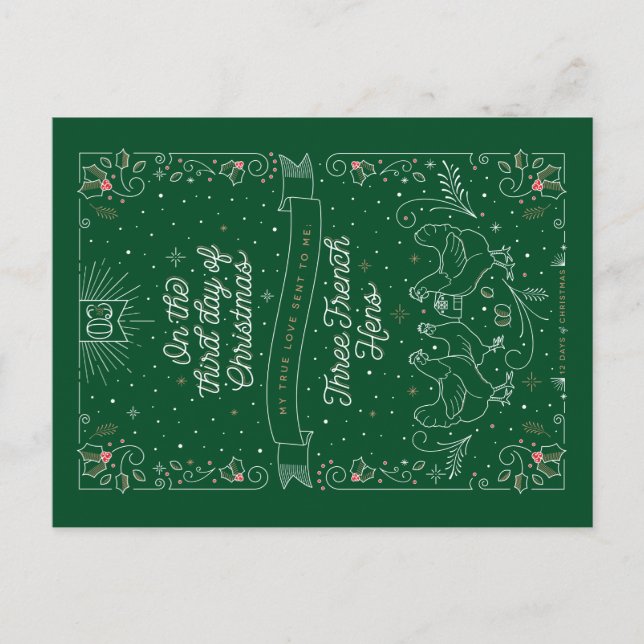 DRITTER TAG DER KRISTMAS / Weihnachtspostkarte Feiertagspostkarte (Vorderseite)