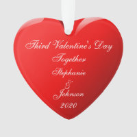 Dritter Valentinstag - Namen des Herzens Rot