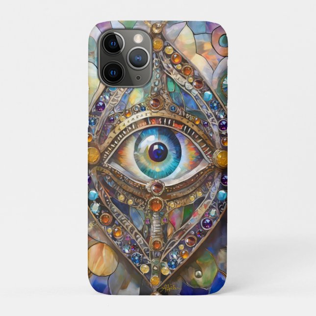 Drittes Auge auf Bleiglas und Bronze Case-Mate iPhone Hülle (Rückseite)