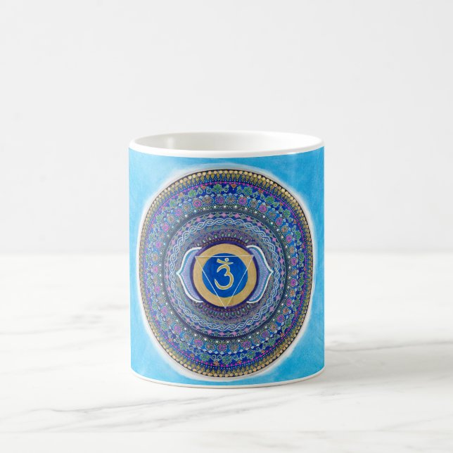 Drittes Auge Chakra Mandala-Tasse Kaffeetasse (Mittel)