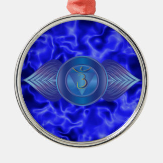 Drittes Auge Chakra Verzierungen Silbernes Ornament