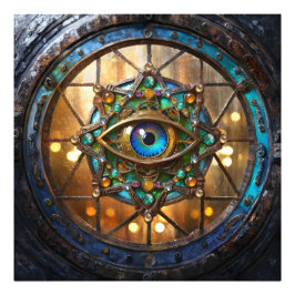 Drittes Auge Landhausstil Bullauge Fenster Fotodruck