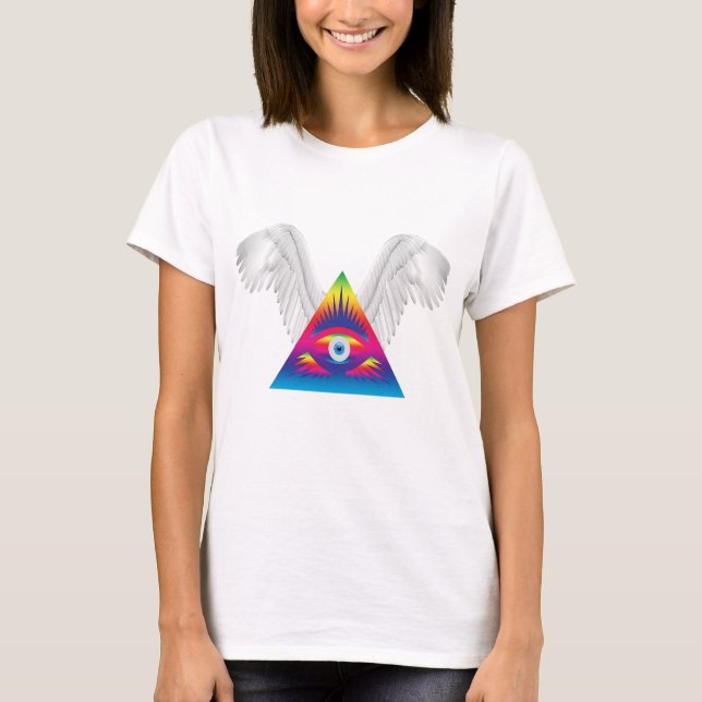 Drittes Auge mit Flügeln T-Shirt (Vorderseite)