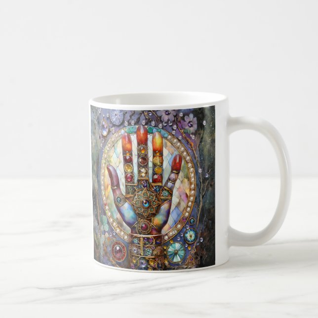 Drittes Auge Mystisches Palm Kaffeetasse (Rechts)