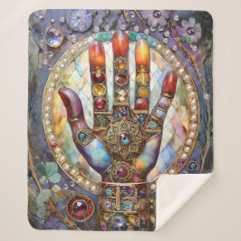 Drittes Auge Mystisches Palm Sherpadecke