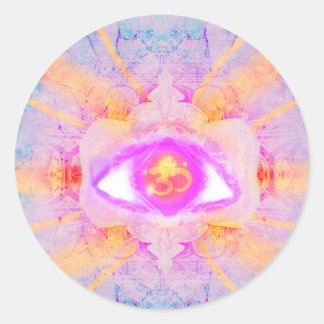drittes Auge Runder Aufkleber