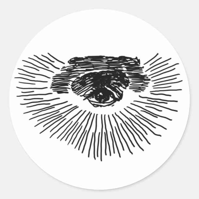 Drittes Auge Runder Aufkleber (Vorderseite)