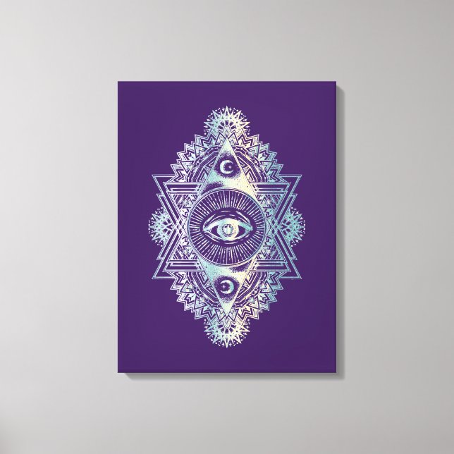 drittes Auge - überzogene Canvas Leinwanddruck (Vorderseite)