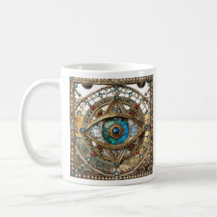 Drittes Auge Verzierte Fensterscheibe Kaffeetasse