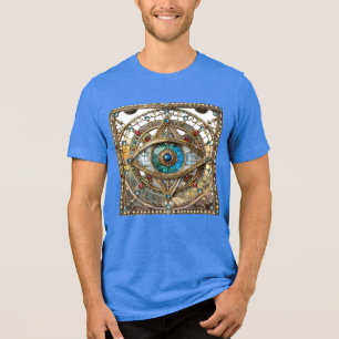 Drittes Auge Verzierte Fensterscheibe Tri-Blend Shirt