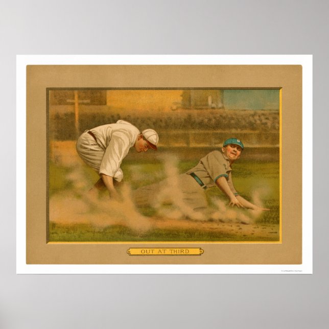 Drittes Basisspiel Baseball 1911 Poster (Vorne)