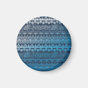 Drittes ethnisches, nahtloses Muster der Stämme. Magnet