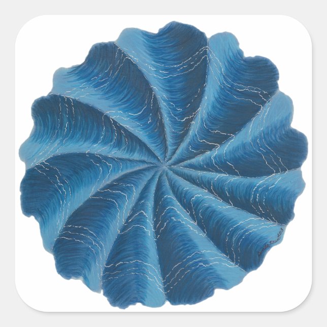 Drittes Eye Chakra Art #2 Quadratischer Aufkleber (Vorderseite)