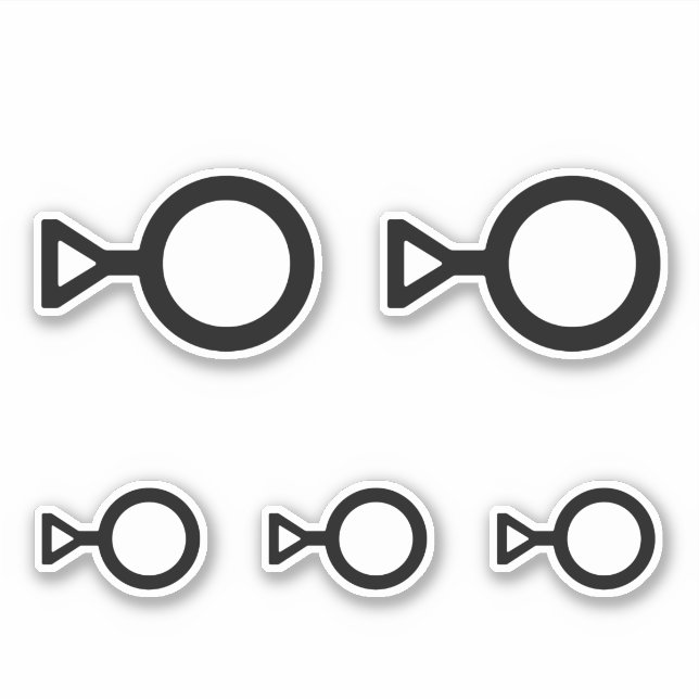 Drittes Geschlechtersymbol Aufkleber (Vorderseite)