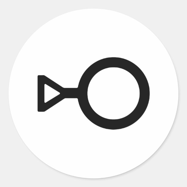 Drittes Geschlechtersymbol Runder Aufkleber (Vorderseite)