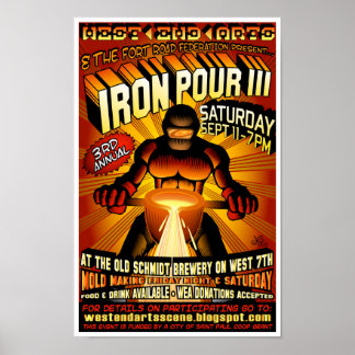 Drittes Jahr West 7th Iron Pour Poster 2010