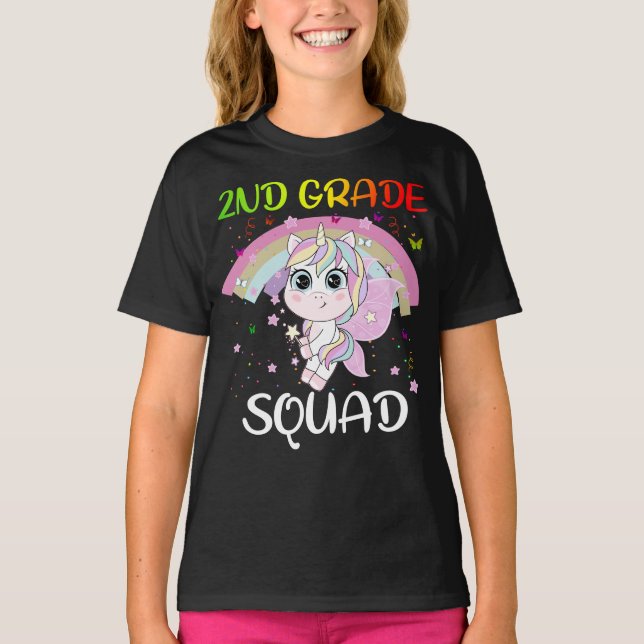 Drittes Lehrerteam Unicorn T-Shirt (Vorderseite)