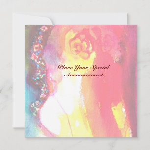 DRITTES MASKEN- Maskenball, Gold Rot Gelb Blau Ankündigung