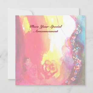 DRITTES MASKEN- Maskenball, Gold Rot Gelb Blau Ankündigung