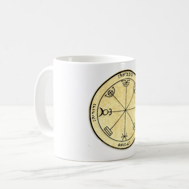 Drittes Pentagramm von Quecksilber Kaffeetasse (Vorderseite Links)