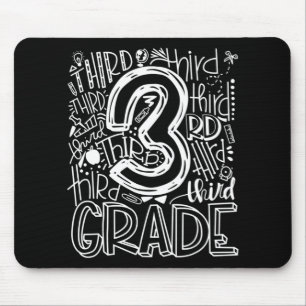 Drittes Typografie-Team Kinder-Lehrer zurück Mousepad