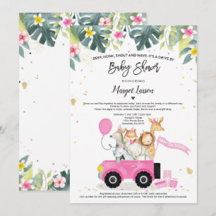 Drive by Baby Dusche Einladung Safari Baby Dusche
