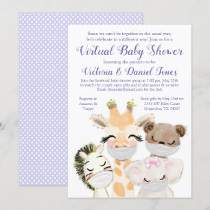 Drive-By-Baby-Party-Einladung mit niedlichen Baby- Einladung