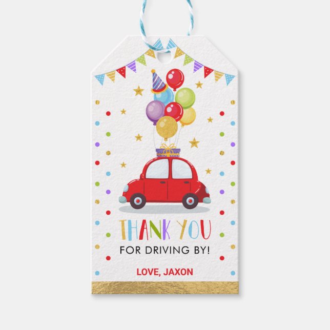 Drive by Baby Shower Birthday Quarantäne Vielen Da Geschenkanhänger (Vorderseite)