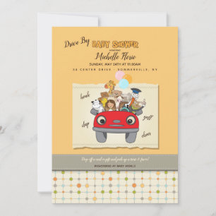 Drive-by-Baby-Shower Einladung