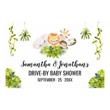 Drive-by Baby Shower Jungle Wild Animals