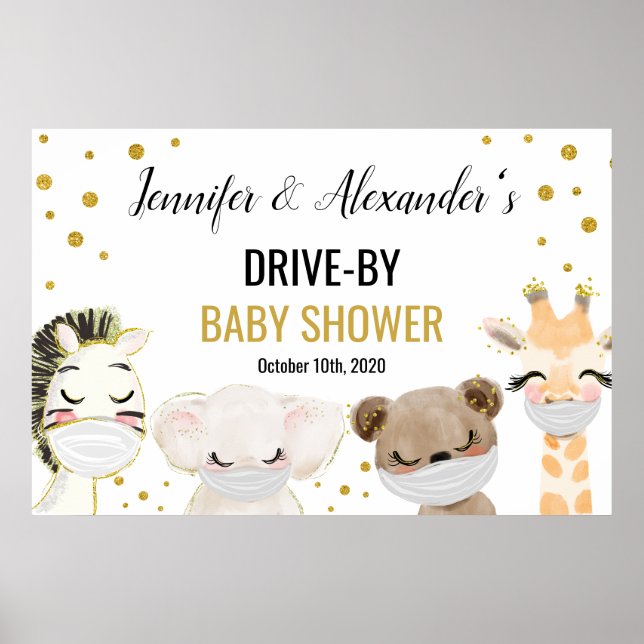 Drive-by Baby Shower Poster (Vorne)