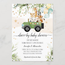 Drive by Baby Shower Safari Animal Social DIstance