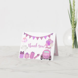 Drive by Baby Showparade Danke Karte