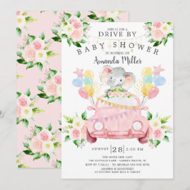 Drive by Elephant Girls Babydusche Einladung