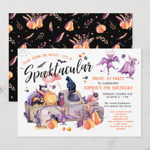 Drive-By-Halloween-Geburtstags-Trunk-or-Treat-Part Einladung
