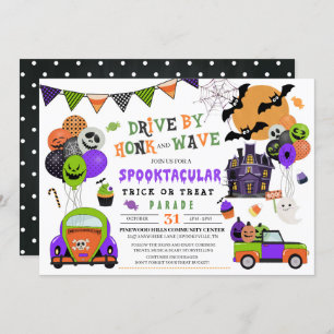 Drive by Halloween Trick oder Treat Parade Einladung