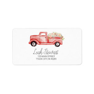 Drive by Hydrangea Truck Address Label Adressaufkleber