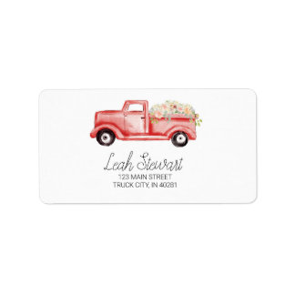 Drive by Hydrangea Truck Address Label Adressaufkleber