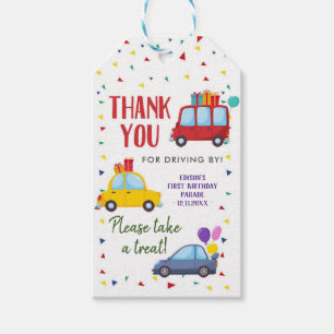 Drive by Kid's Geburtstagsparade Parade Danke Tag Geschenkanhänger