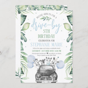 Drive By Safari Geburtstagsparade Einladung